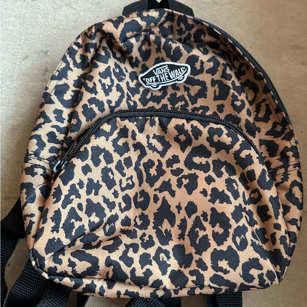 Leopard Print Mini Vans Backpack